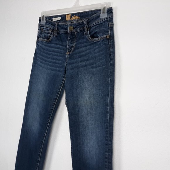KUT from the Kloth Women's Catherine Slim Boyfriend Jeans Size 4 Cuffed Blue - Picture 3 of 16